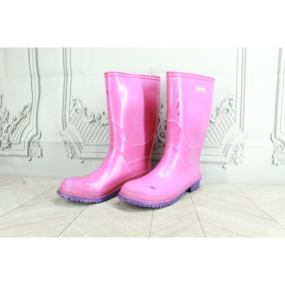 LaCrosse 11" Pink Rubber Tall Muck Boot USA Made Rain Boots Size 5 - Picture 2 of 9